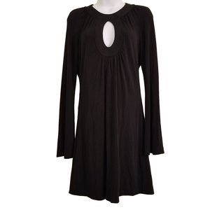 Trina Turk 0 Black Dress LBD‎ Keyhole Neckline Stretch Cruise Party Glam